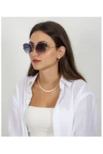 Poloair ženske naočare leptir plave bez rama - Image 3